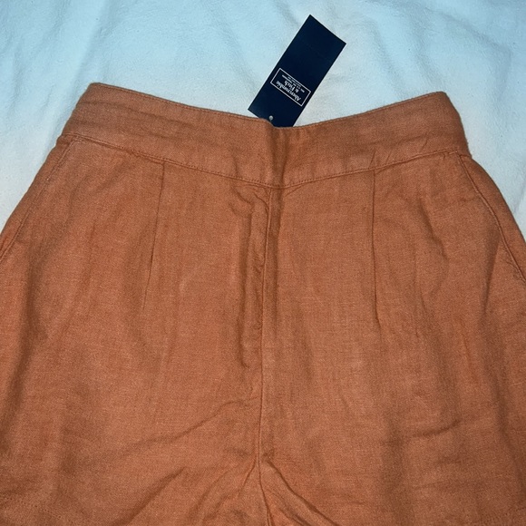 Abercrombie Linen-Blend Pull On Shorts Light Orange - Picture 4 of 5